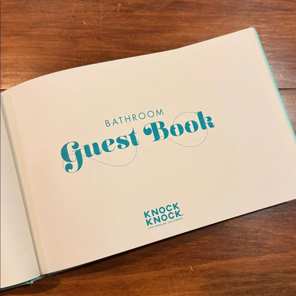NWT Knock Bathroom Guest Book Urban Outfitters Lined Page Journal Witty Funny